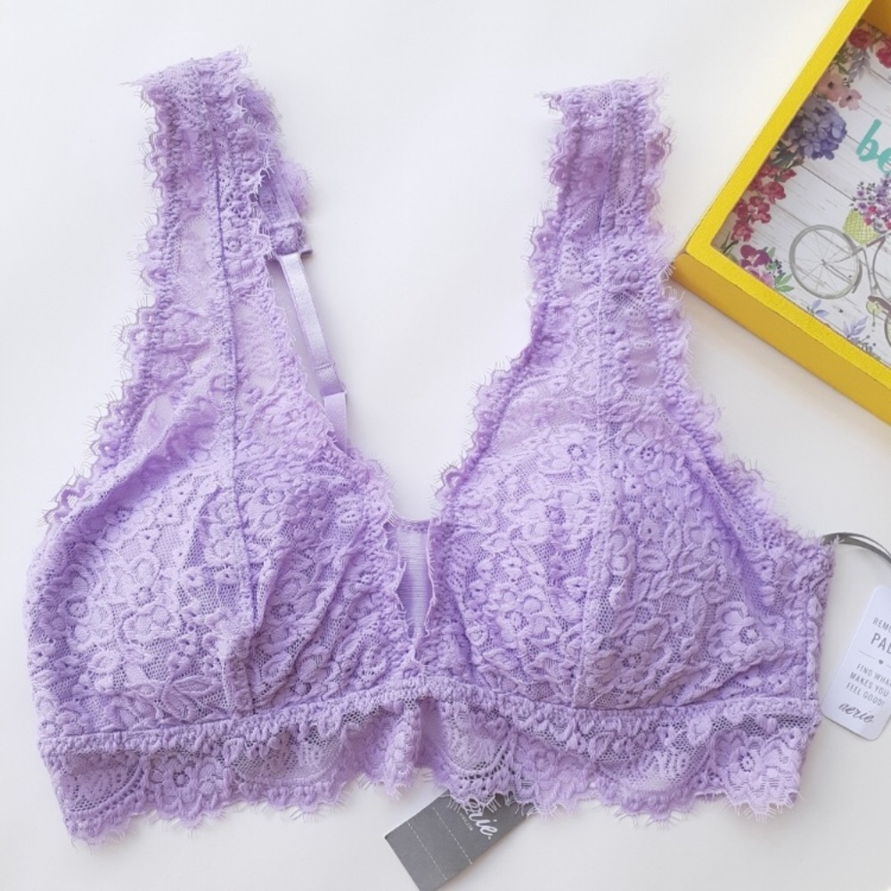Aerie Lace Bralette Purple Size S/P NWT